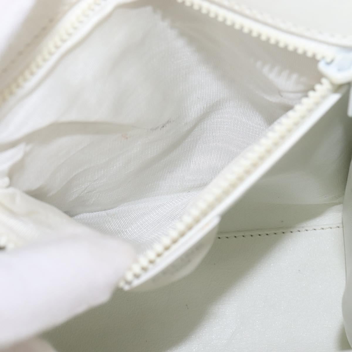 Celine Gancini Handbag Leather, WHITE, LEATHER, Handbag