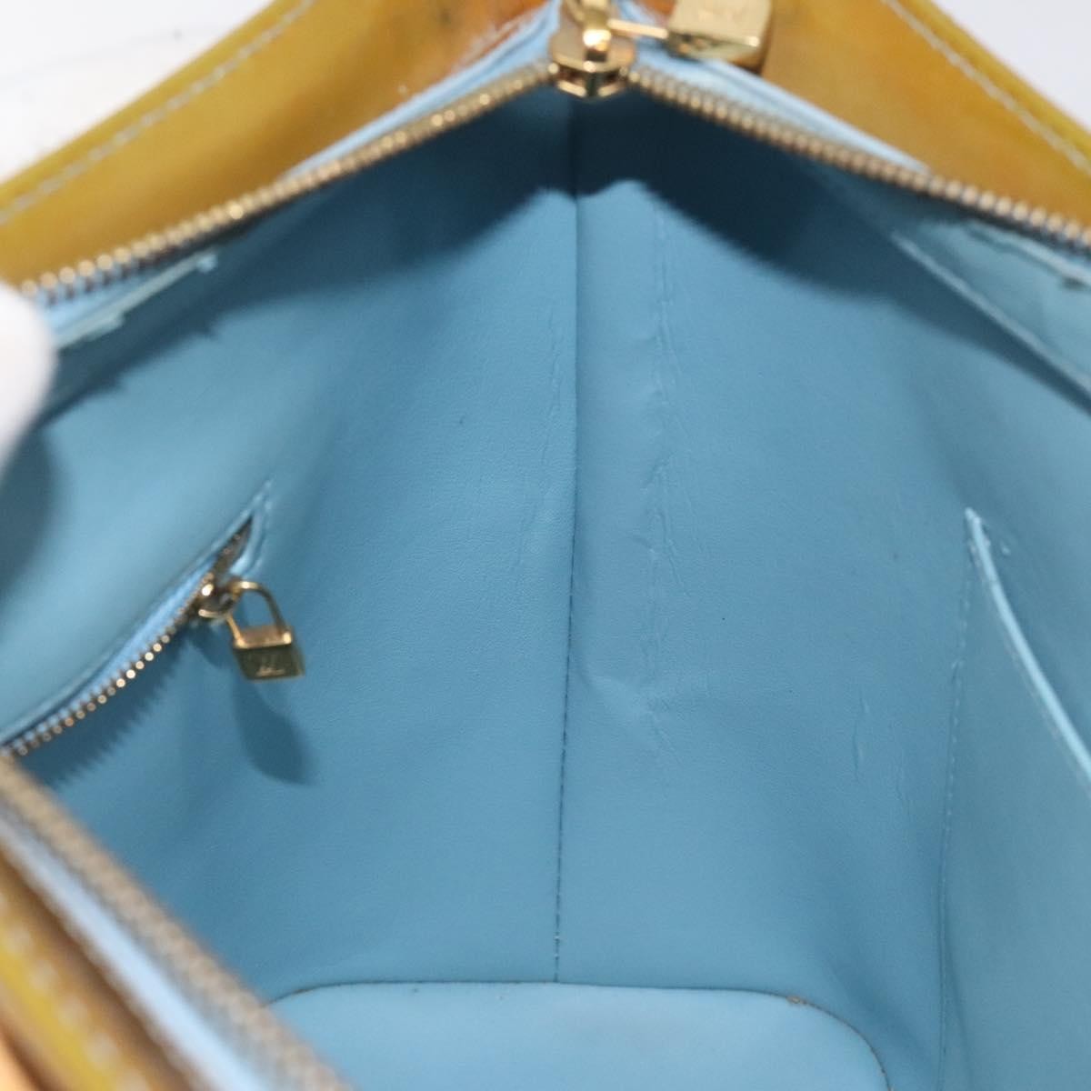 Louis Vuitton Houston Handbag Monogram Vernis, BLUE, PATENT_LEATHER, Handbag