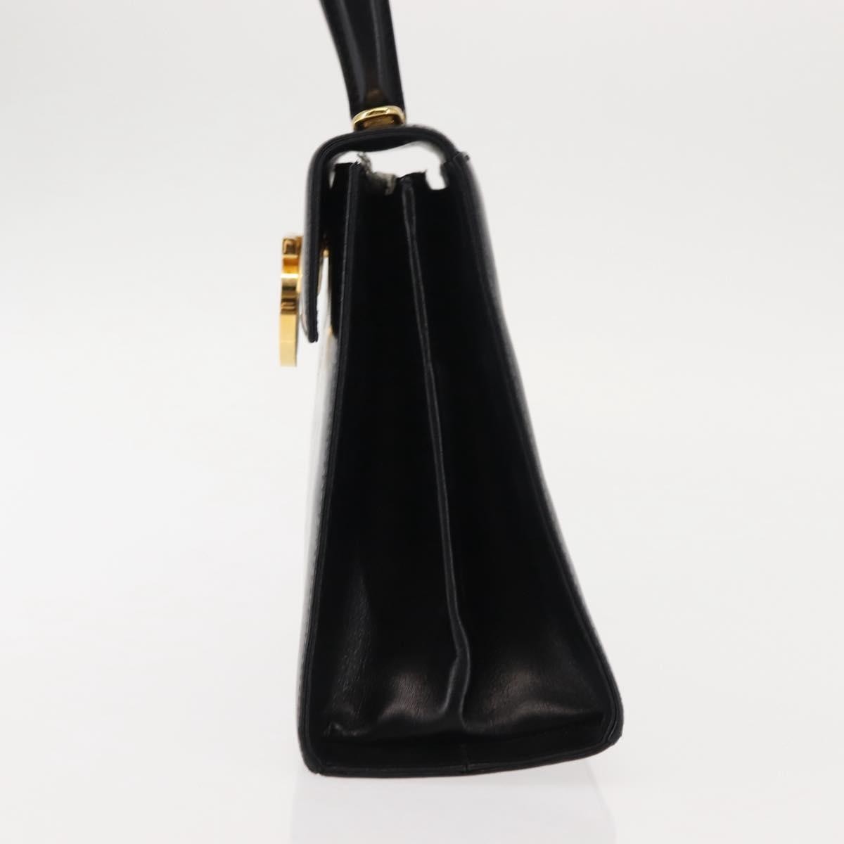 Salvatore Ferragamo Gancini Convertible Top Handle Bag Leather, BLACK, LEATHER, Handbag