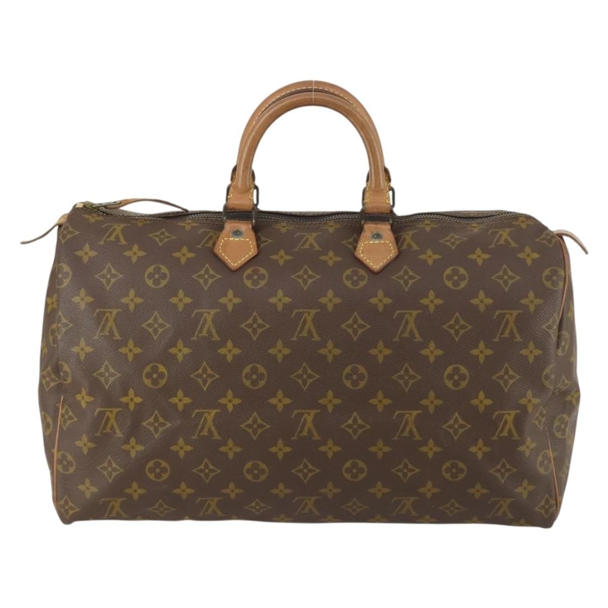 Louis Vuitton Speedy Handbag Monogram Canvas, BROWN, CANVAS, Handbag