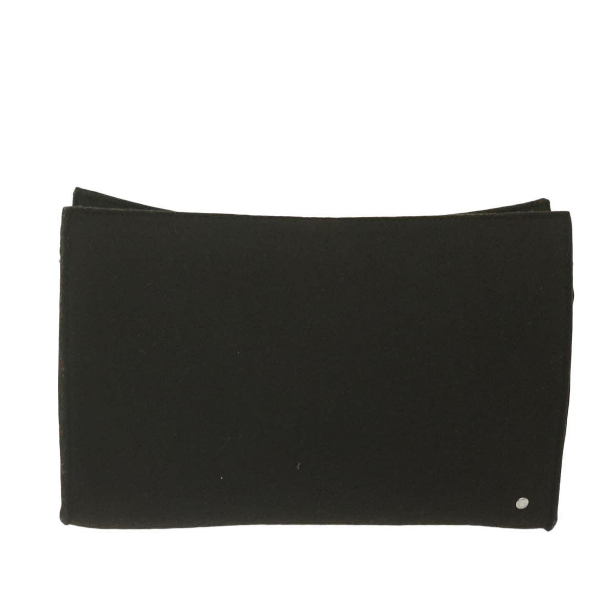 Hermes Vintage Clutch Wool, BROWN, WOOL, Clutche & pouche