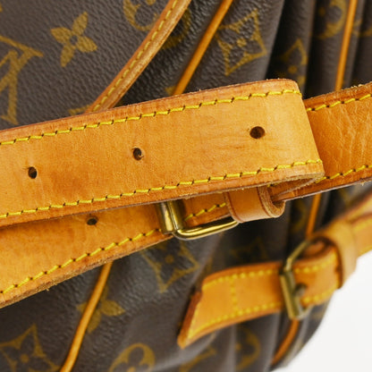 Louis Vuitton Saumur Handbag Monogram Canvas, Brown, Canvas, Shoulder Bag