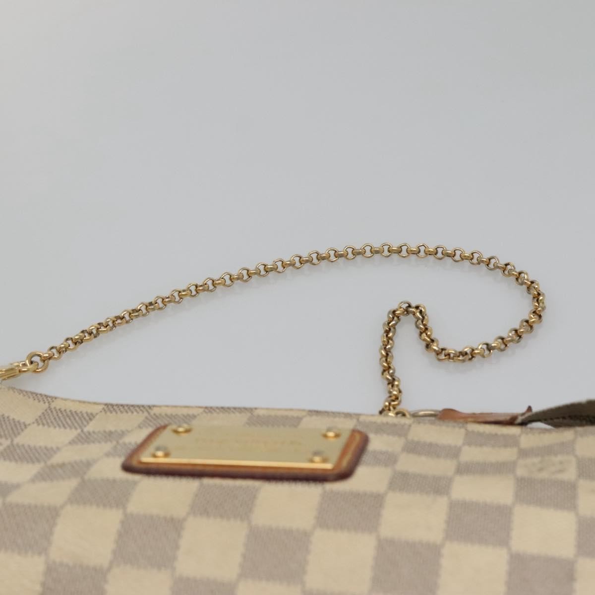 Louis Vuitton Eva Handbag Damier, WHITE, CANVAS, Shoulder bag