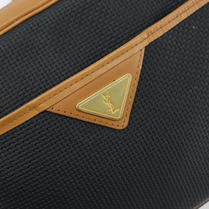 Saint Laurent Vintage Shoulder Bag Canvas, Navy, Canvas, Shoulder Bag