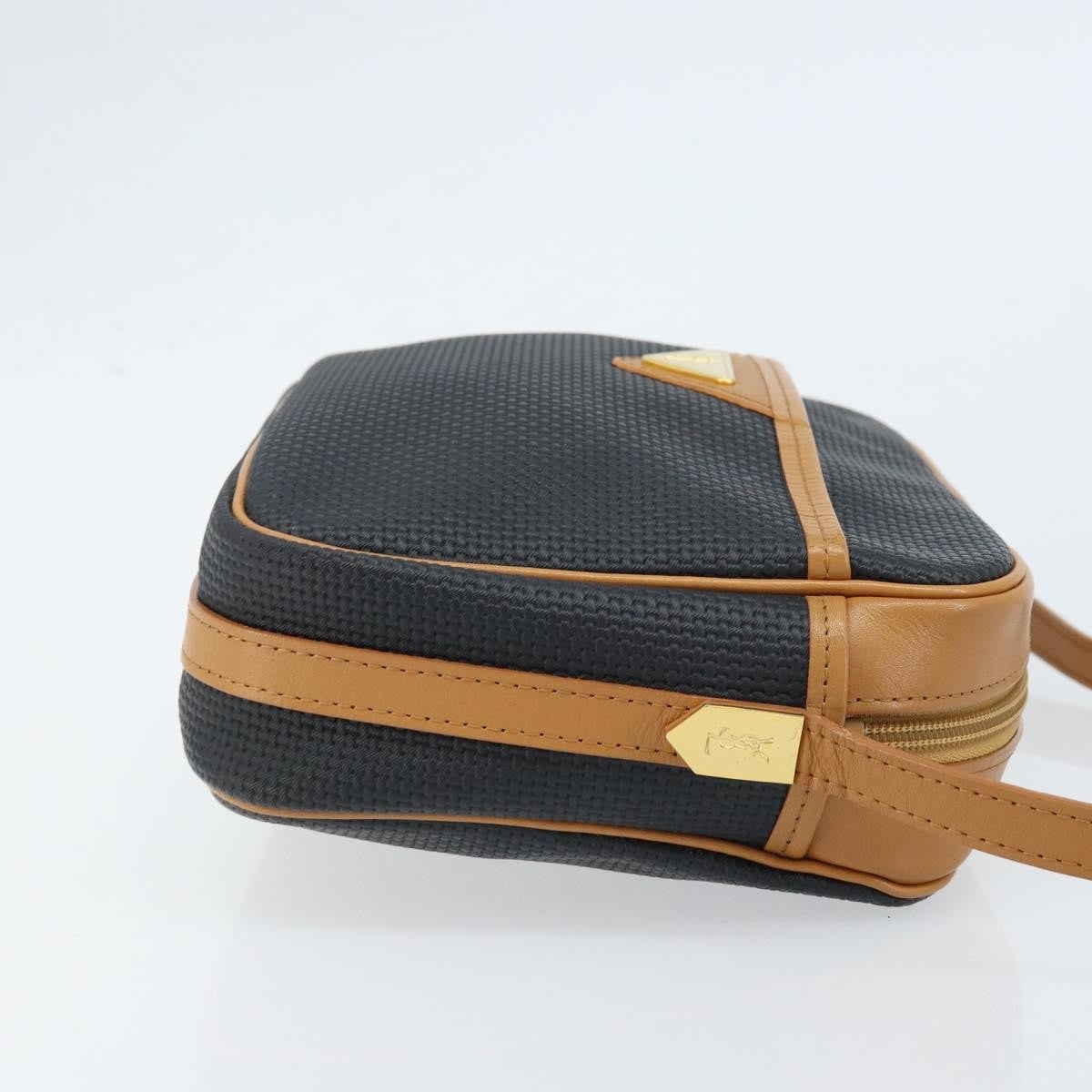 Saint Laurent Vintage Shoulder Bag Canvas, Navy, Canvas, Shoulder Bag