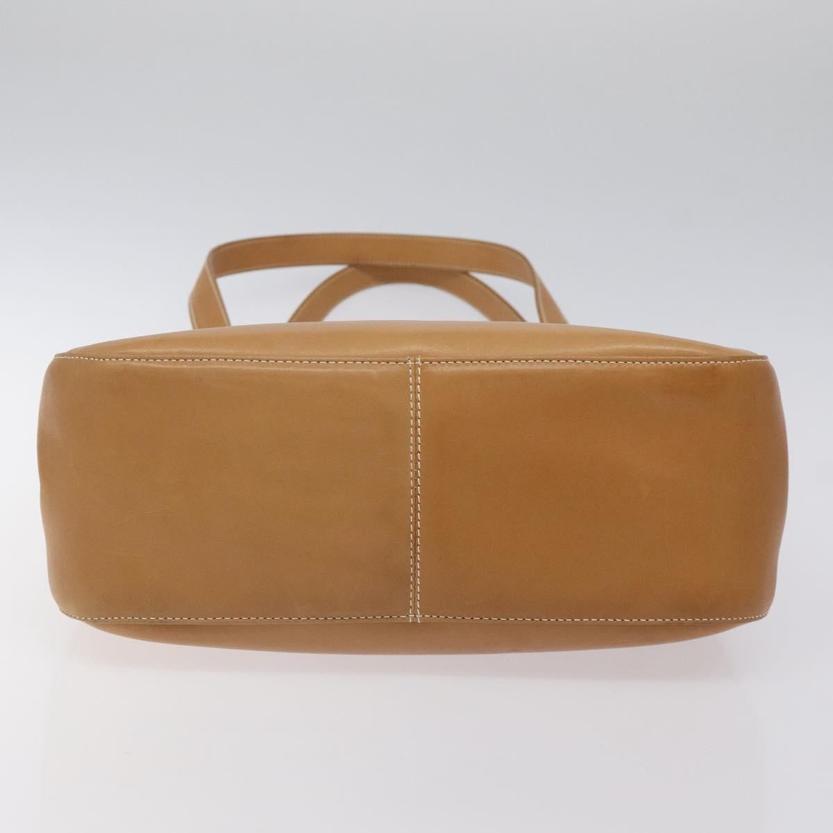 Salvatore Ferragamo Gancini Shoulder Bag Leather, BROWN, LEATHER, Shoulder bag