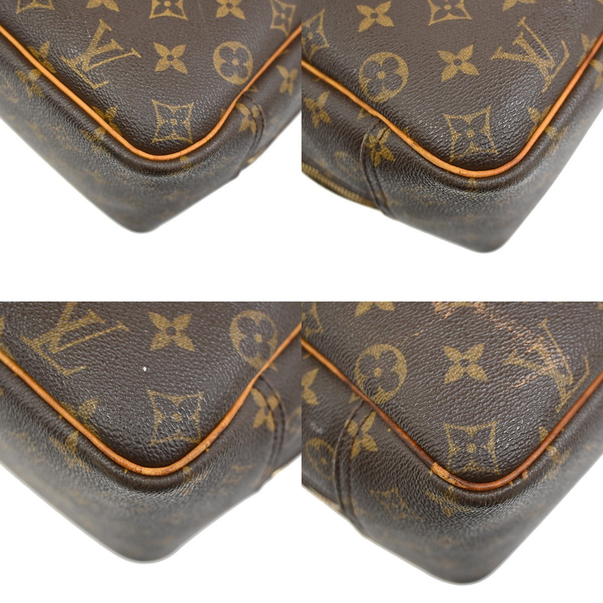 Louis Vuitton Deauville Handbag Monogram Canvas, BROWN, LEATHER, Handbag