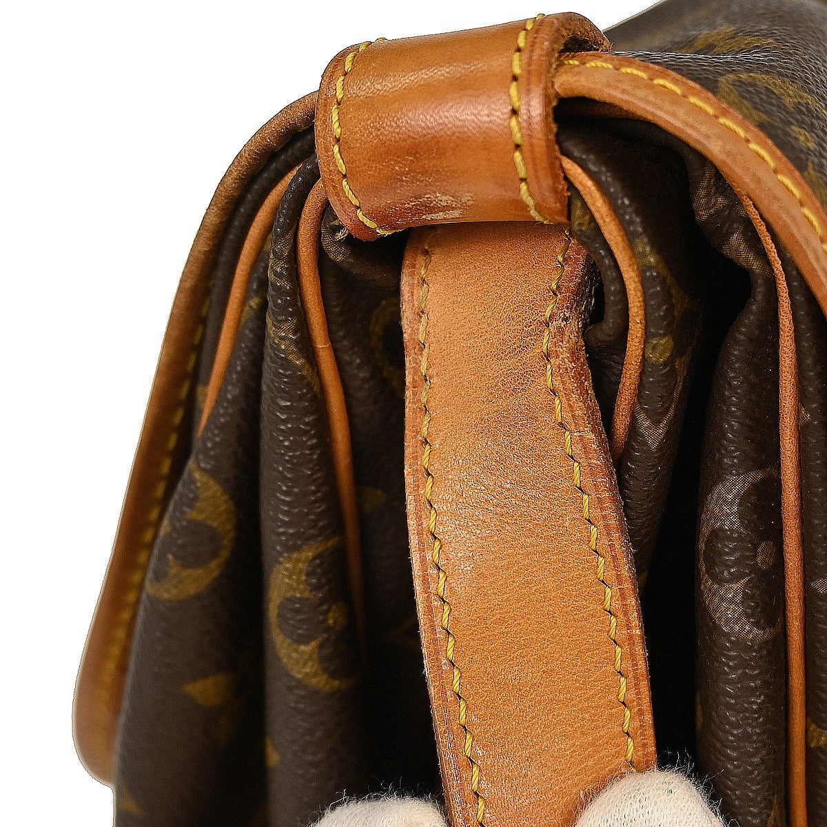 Louis Vuitton Saumur Handbag Monogram Canvas, BROWN, CANVAS, Shoulder bag