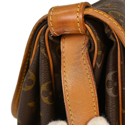 Louis Vuitton Saumur Handbag Monogram Canvas, BROWN, CANVAS, Shoulder bag