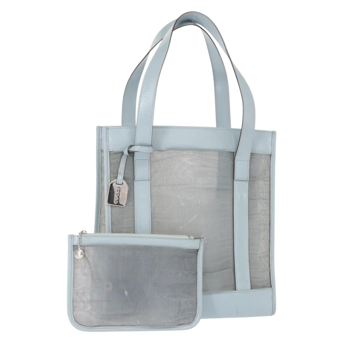 Gucci Vintage tote Leather, BLUE, LEATHER, Tote bag