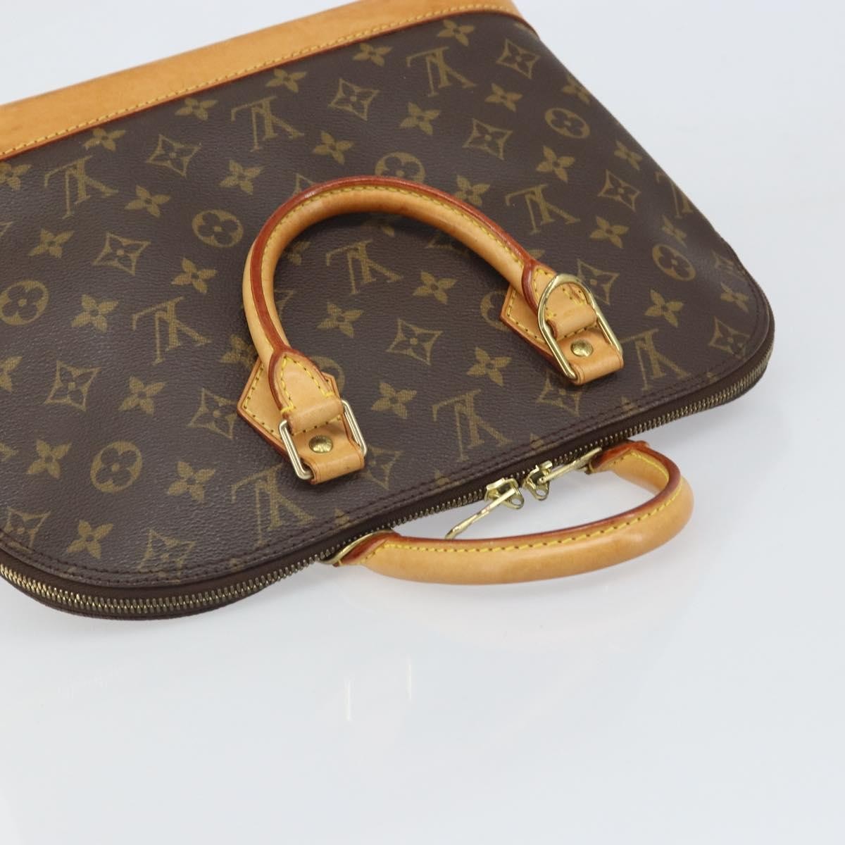 Louis Vuitton Alma Handbag Monogram Canvas, BROWN, CANVAS, Handbag