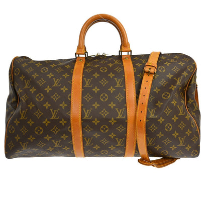 Louis Vuitton Keepall Bandouliere Bag Monogram Canvas, Brown, Canvas, Travel Bag