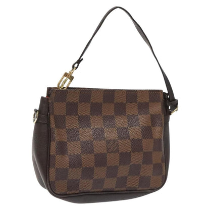 Louis Vuitton Trousse Make Up Bag Damier, BROWN, CANVAS, Clutche & pouche
