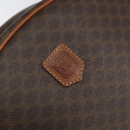 Celine Vintage Macadam Handbag Canvas and Leather, BROWN, CANVAS, Handbag