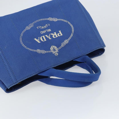 Prada Canapa Open Tote Canvas, BLUE, CANVAS, Tote bag