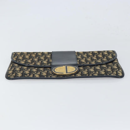 Christian Dior Vintage Trotter Pouch Canvas, NAVY, CANVAS, Clutche & pouche