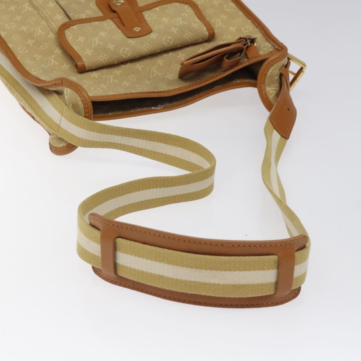 Louis Vuitton Mary Kate Messenger Bag Mini Lin, BEIGE, CANVAS, Crossbody bag