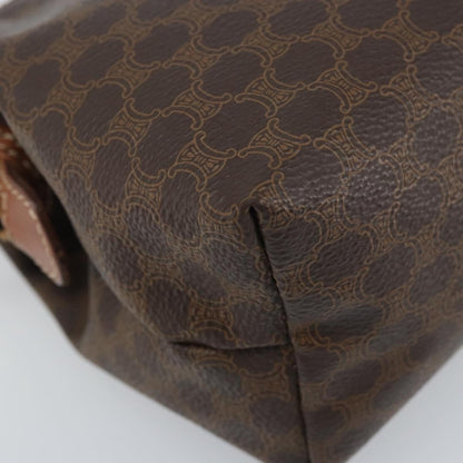 Celine Macadam Pochette Canvas and Leather, Brown, Canvas, Clutch