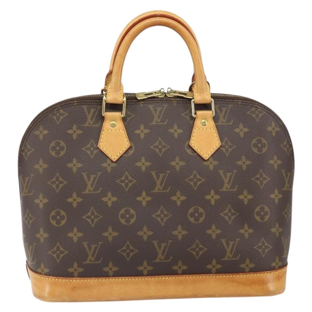 Louis Vuitton Alma Handbag Monogram Canvas, BROWN, CANVAS, Handbag