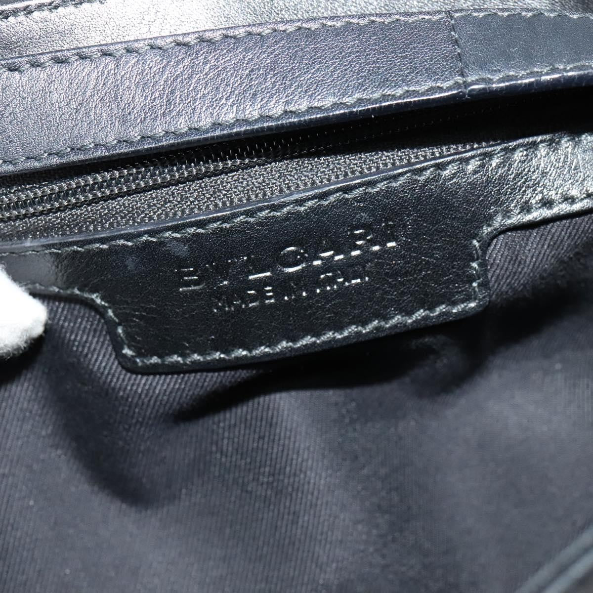 Bvlgari Chandra Flap Shoulder Bag Leather, BLACK, LEATHER, Shoulder bag