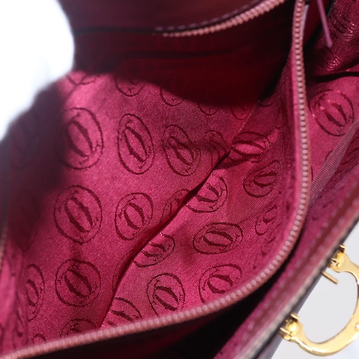 cartier Must de Cartier Shoulder Bag Leather, BURGUNDY, LEATHER, Shoulder bag