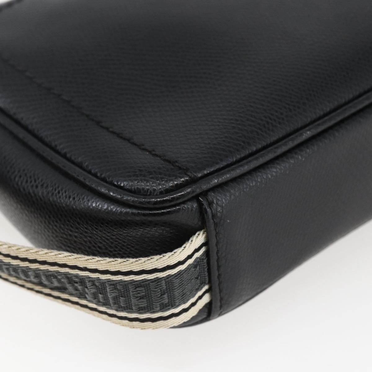 Salvatore Ferragamo Vintage clutch Bag Leather, BLACK, LEATHER, Clutche & pouche