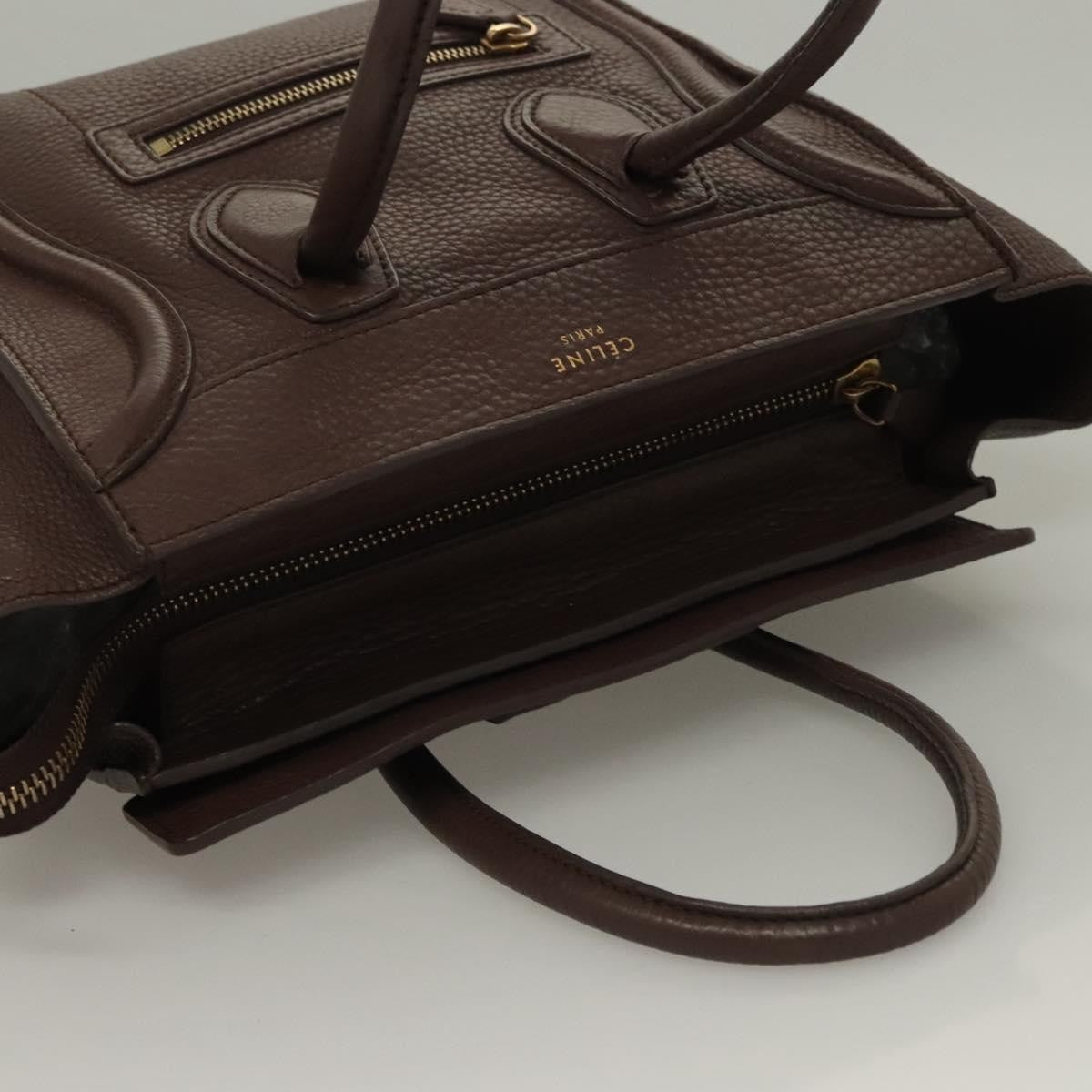 Celine Shopper Luggage Leather, BROWN, LEATHER, Handbag