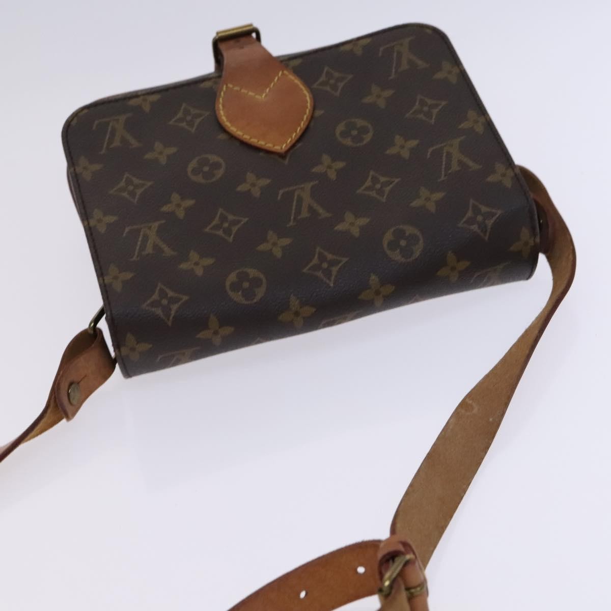 Louis Vuitton Cartouchiere Handbag Monogram Canvas, BROWN, CANVAS, Handbag