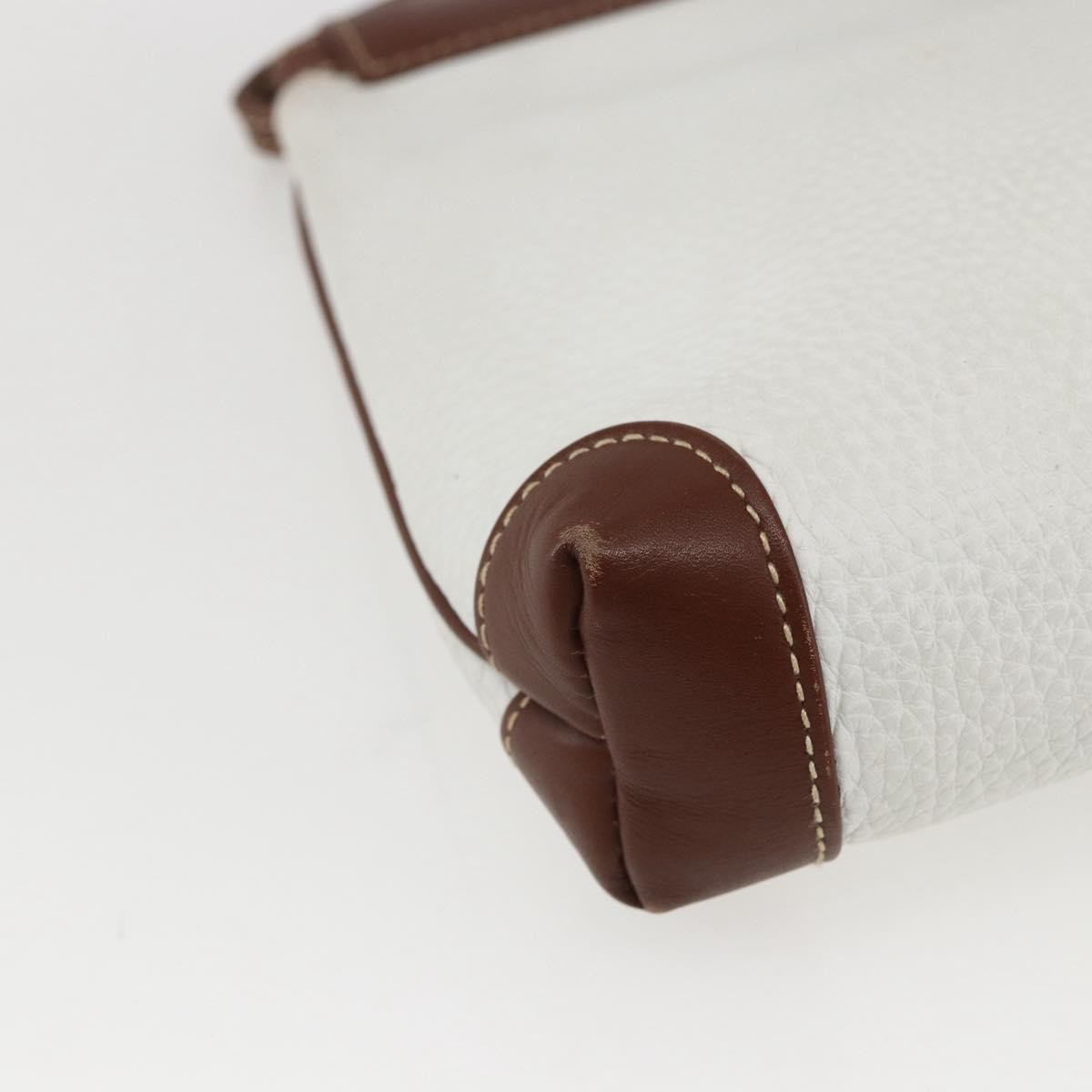 Gucci Vintage Shoulder Bag Leather, WHITE, LEATHER, Shoulder bag