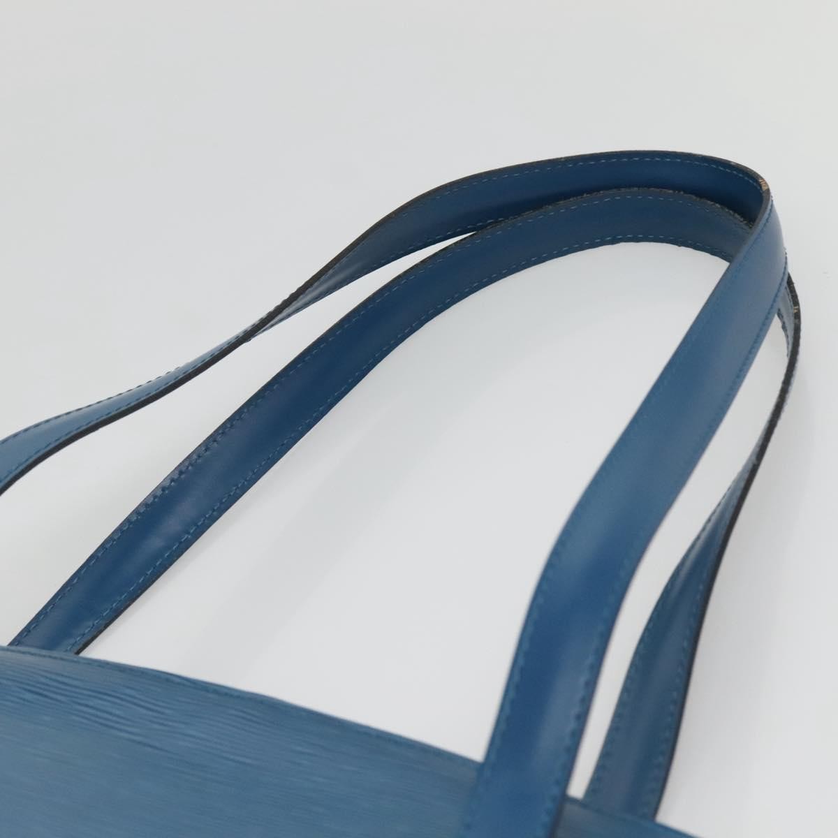 Louis Vuitton Lussac Handbag Epi Leather, BLUE, LEATHER, Shoulder bag