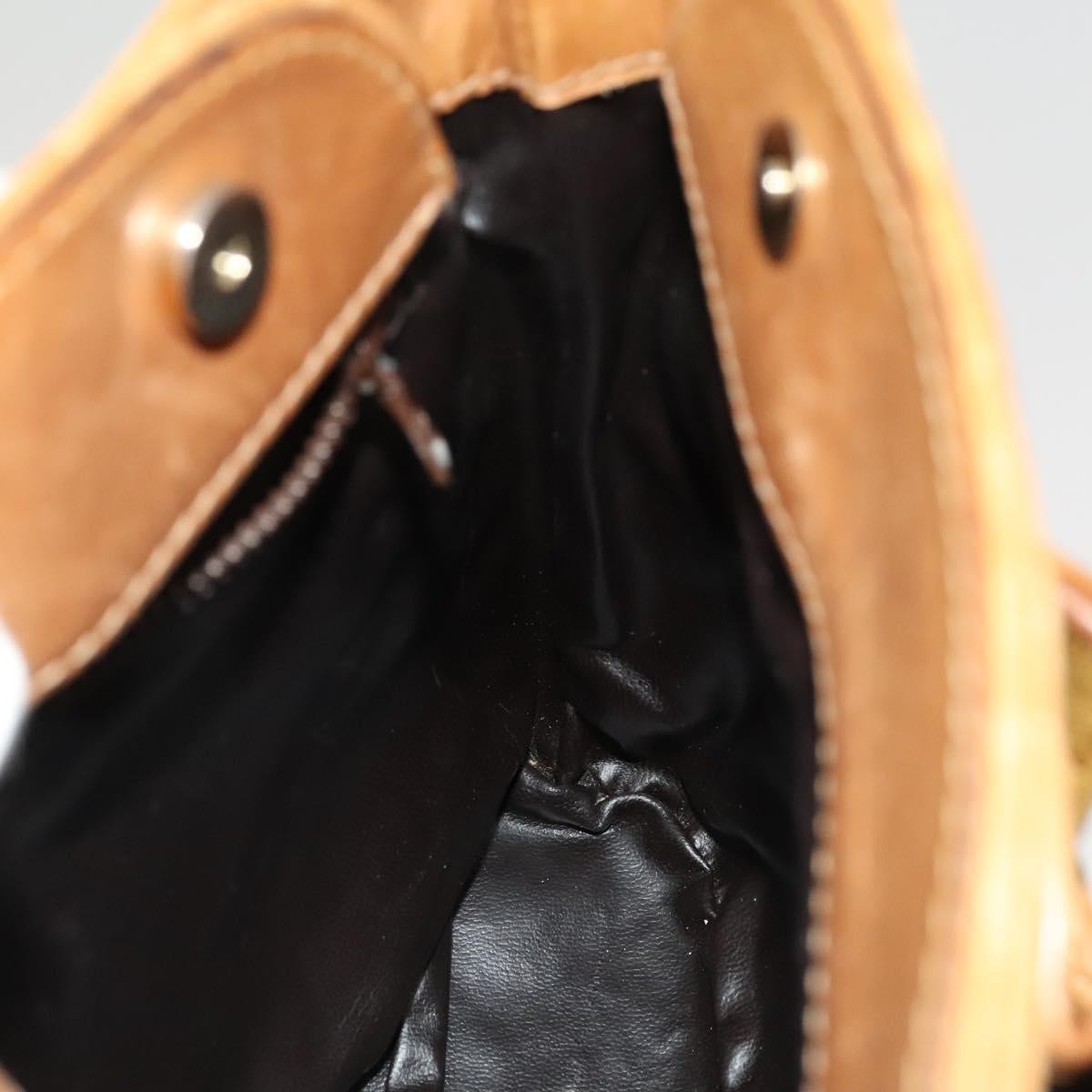 Celine Macadam Shoulder Bag Leather, BEIGE, CANVAS, Shoulder bag