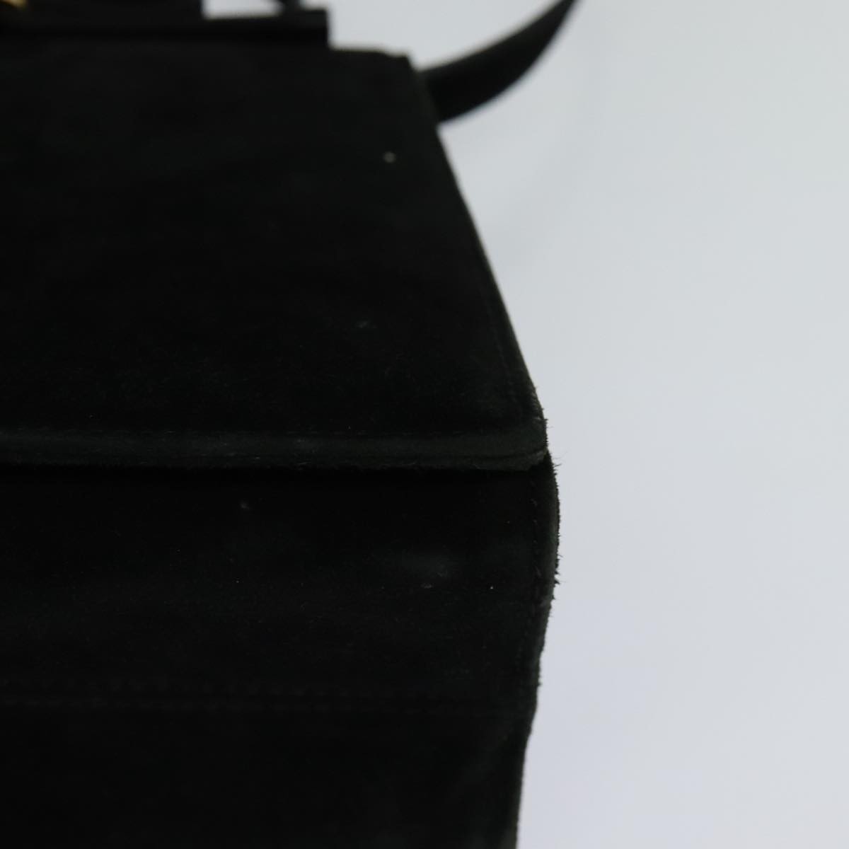 Salvatore Ferragamo Vala Shoulder Bag Suede, BLACK, SUEDE, Shoulder bag