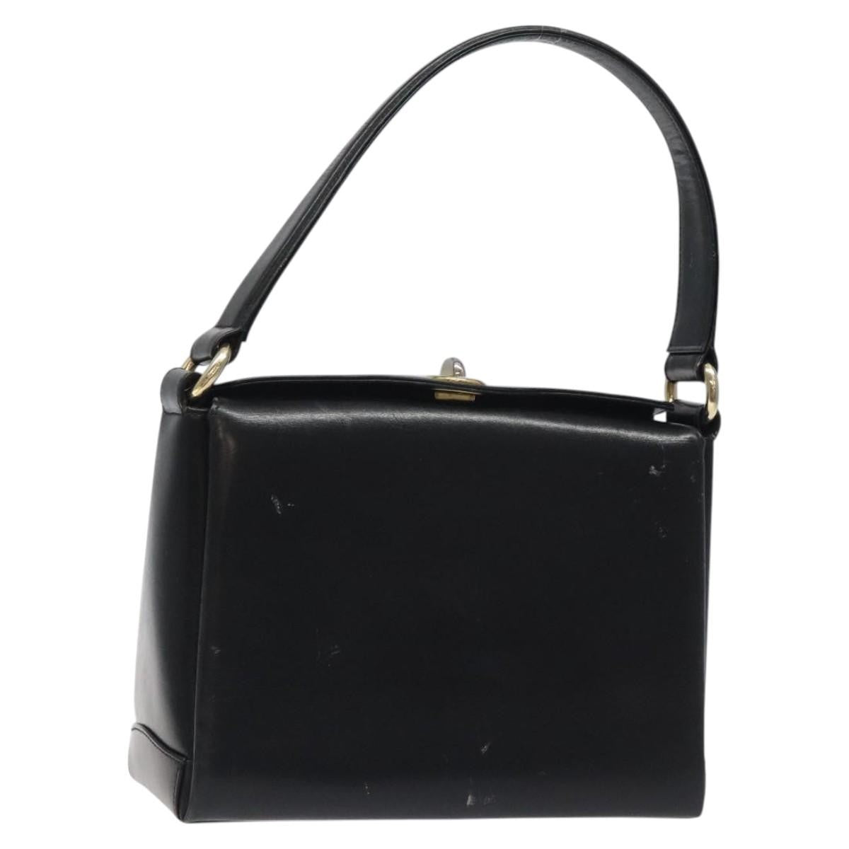 Gucci Vintage Convertible Box Crossbody Bag Leather, BLACK, LEATHER, Handbag