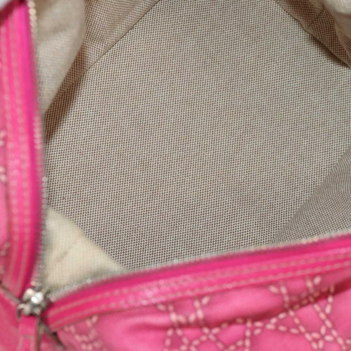 Christian Dior Cannage Handbag Canvas, PINK, CANVAS, Handbag