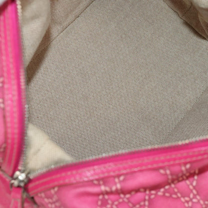 Christian Dior Cannage Handbag Canvas, PINK, CANVAS, Handbag