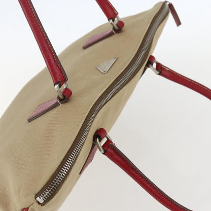 Prada Vintage Handbag Canvas, Beige, Canvas, Handbag