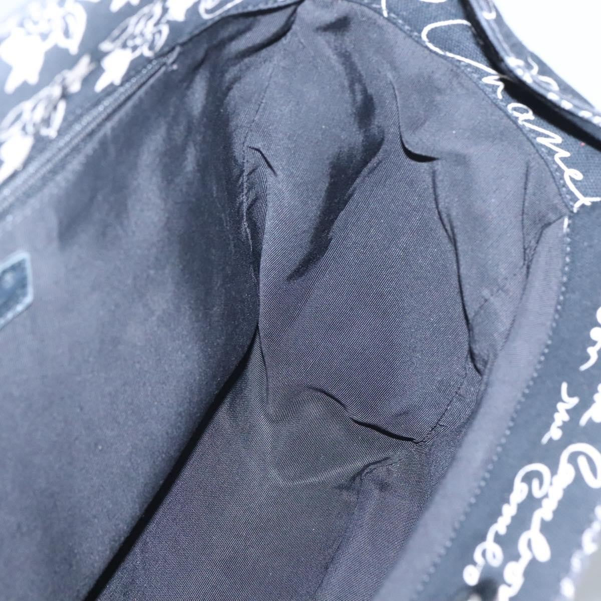 Chanel Resin Tote Printed Canvas, BLACK, CANVAS, Tote bag