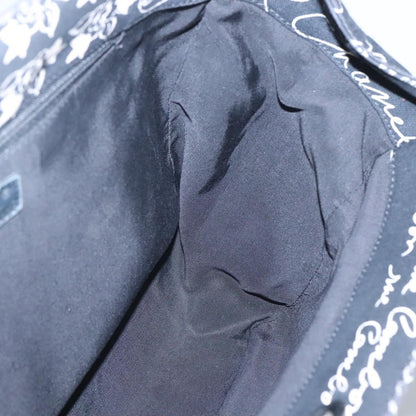 Chanel Resin Tote Printed Canvas, BLACK, CANVAS, Tote bag