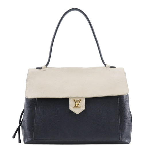 Louis Vuitton Lockme Handbag Leather, BLACK, LEATHER, Tote bag
