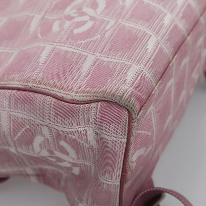 Chanel Travel Line Backpack Canvas, PINK, CANVAS, Backpack