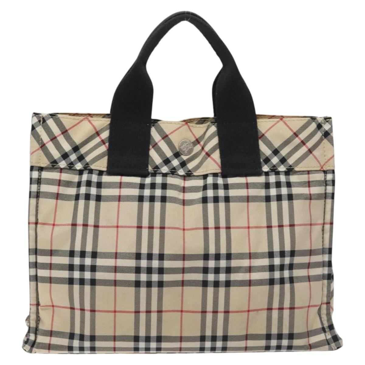 Burberry Nova Check Tote Nylon, BEIGE, NYLON, Tote bag