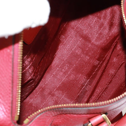 Loewe Anagram handbag Leather, RED, LEATHER, Handbag