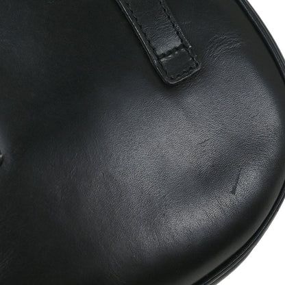 Salvatore Ferragamo Gancini Shoulder Bag Leather, BLACK, LEATHER, Shoulder bag