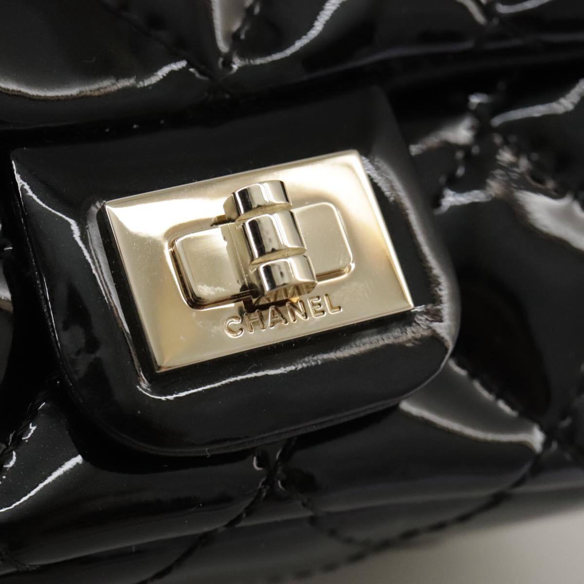 Chanel Reissue 2.55 Ankle Wrist Flap Bag Quilted Patent, BLACK, PATENT_LEATHER, Clutche & pouche