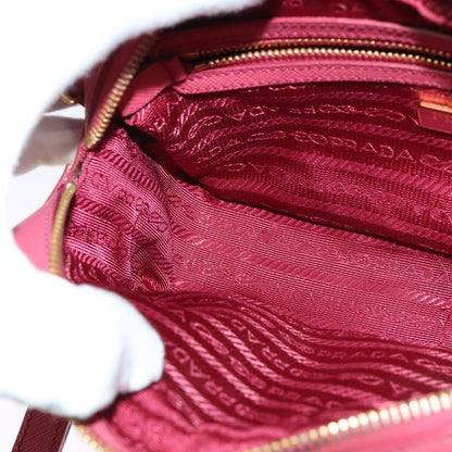 Prada Front Pocket Crossbody Bag Saffiano Leather, PINK, LEATHER, Shoulder bag
