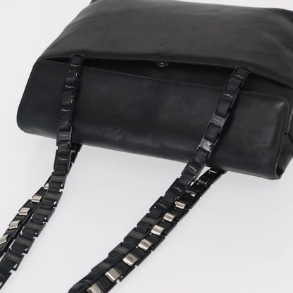 Salvatore Ferragamo Vintage Shoulder Bag Leather, BLACK, LEATHER, Shoulder bag