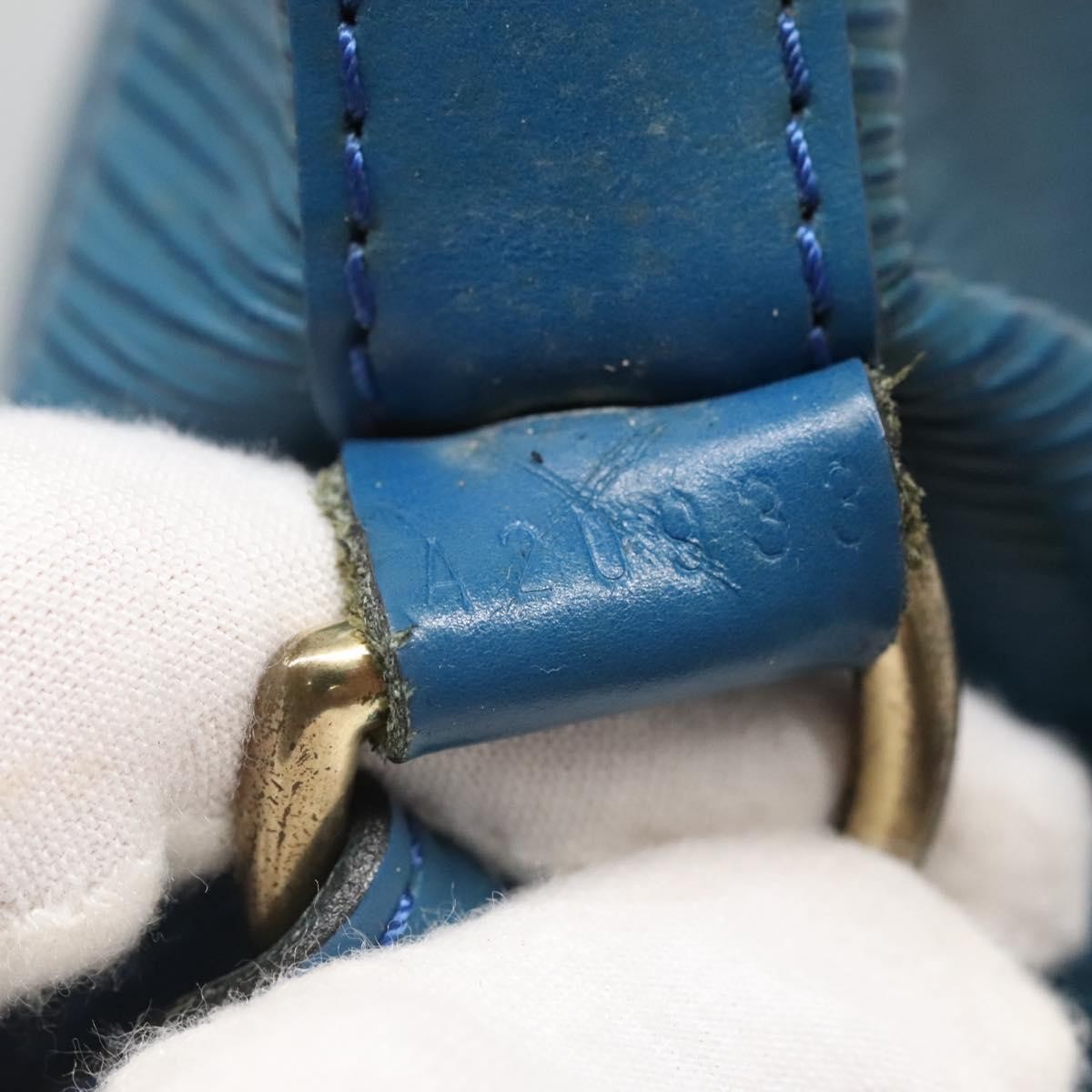 Louis Vuitton Petit Noe Handbag Epi Leather, BLUE, LEATHER, Handbag