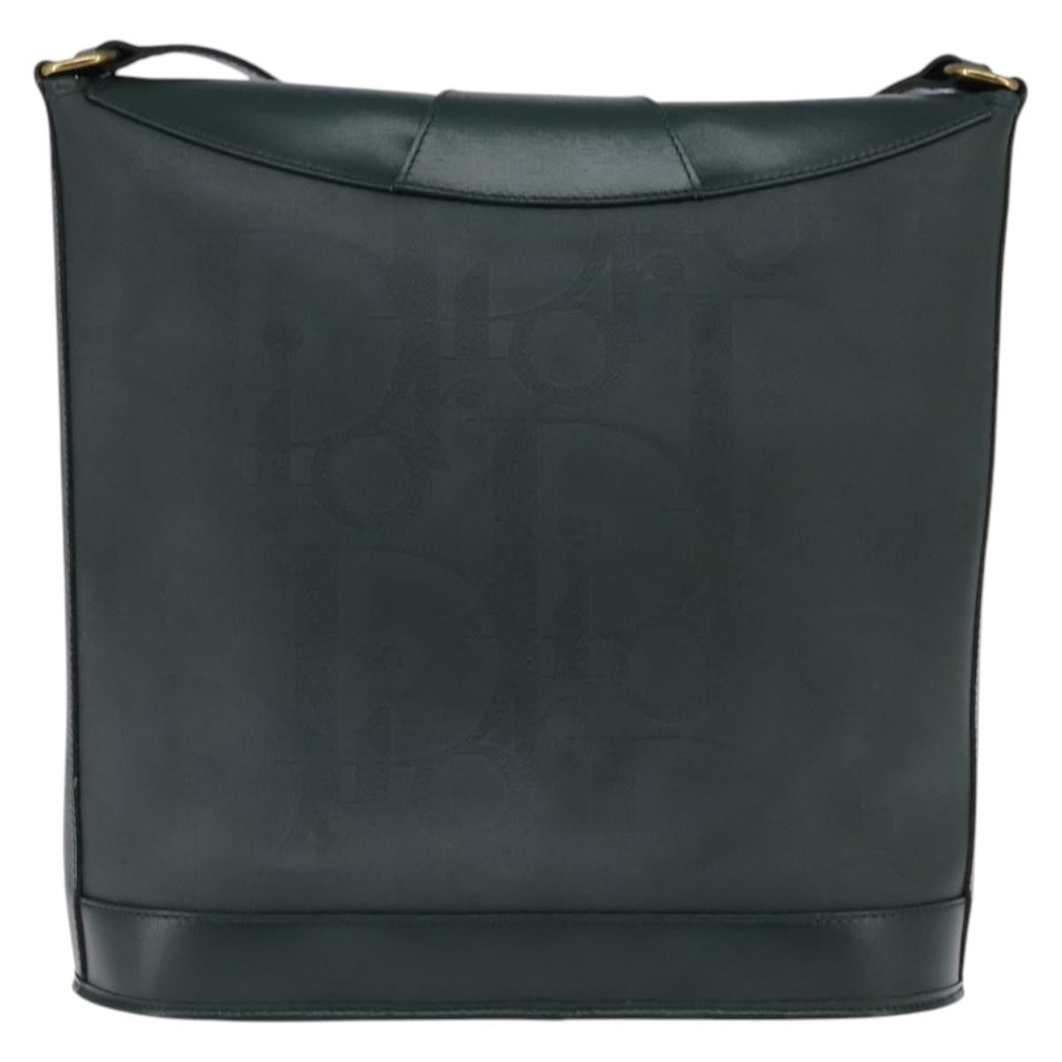 Christian Dior Vintage Trotter Crossbody Bag Canvas, GREEN, CANVAS, Shoulder bag