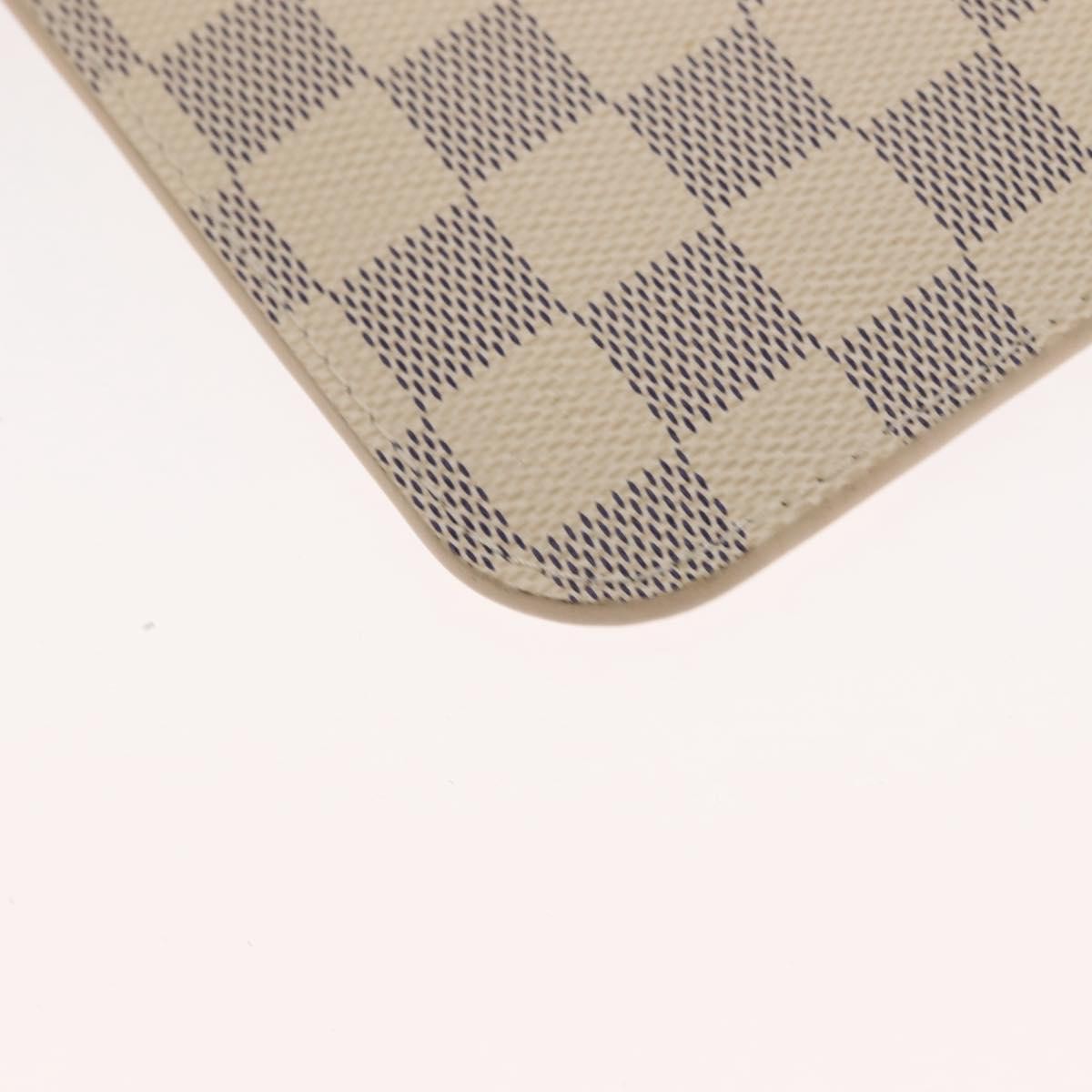 Louis Vuitton Neverfull Pochette Damier, WHITE, CANVAS, Clutche & pouche