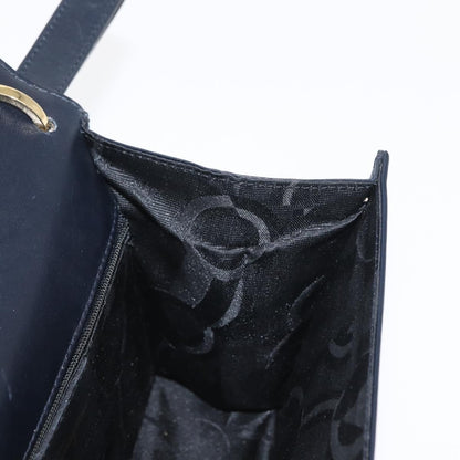 Salvatore Ferragamo Gancini Shoulder Bag Leather, NAVY, LEATHER, Shoulder bag